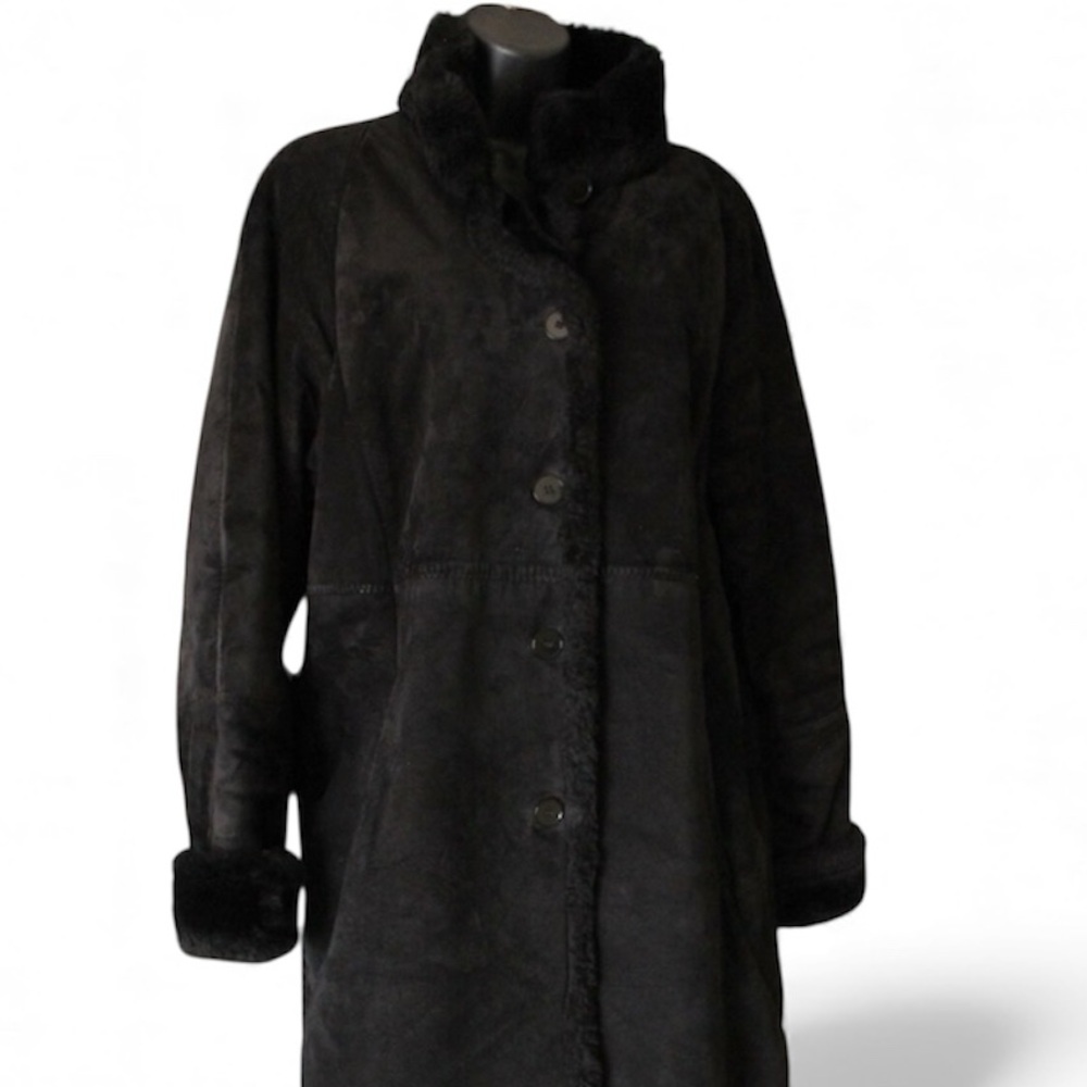 Searle Suede and Faux Fur Coat